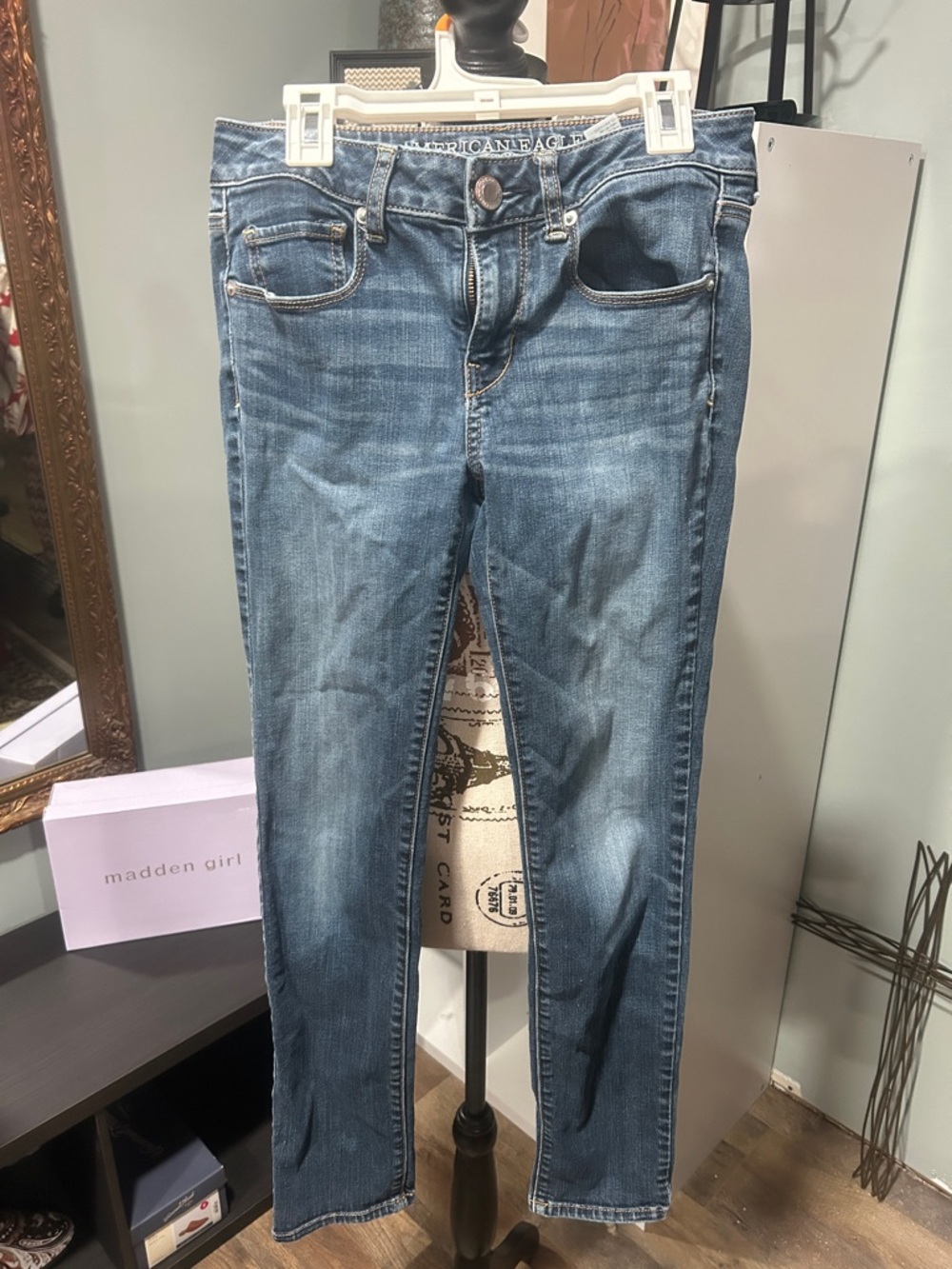 American Eagle Outfitters Blue Straight-Leg Jeans